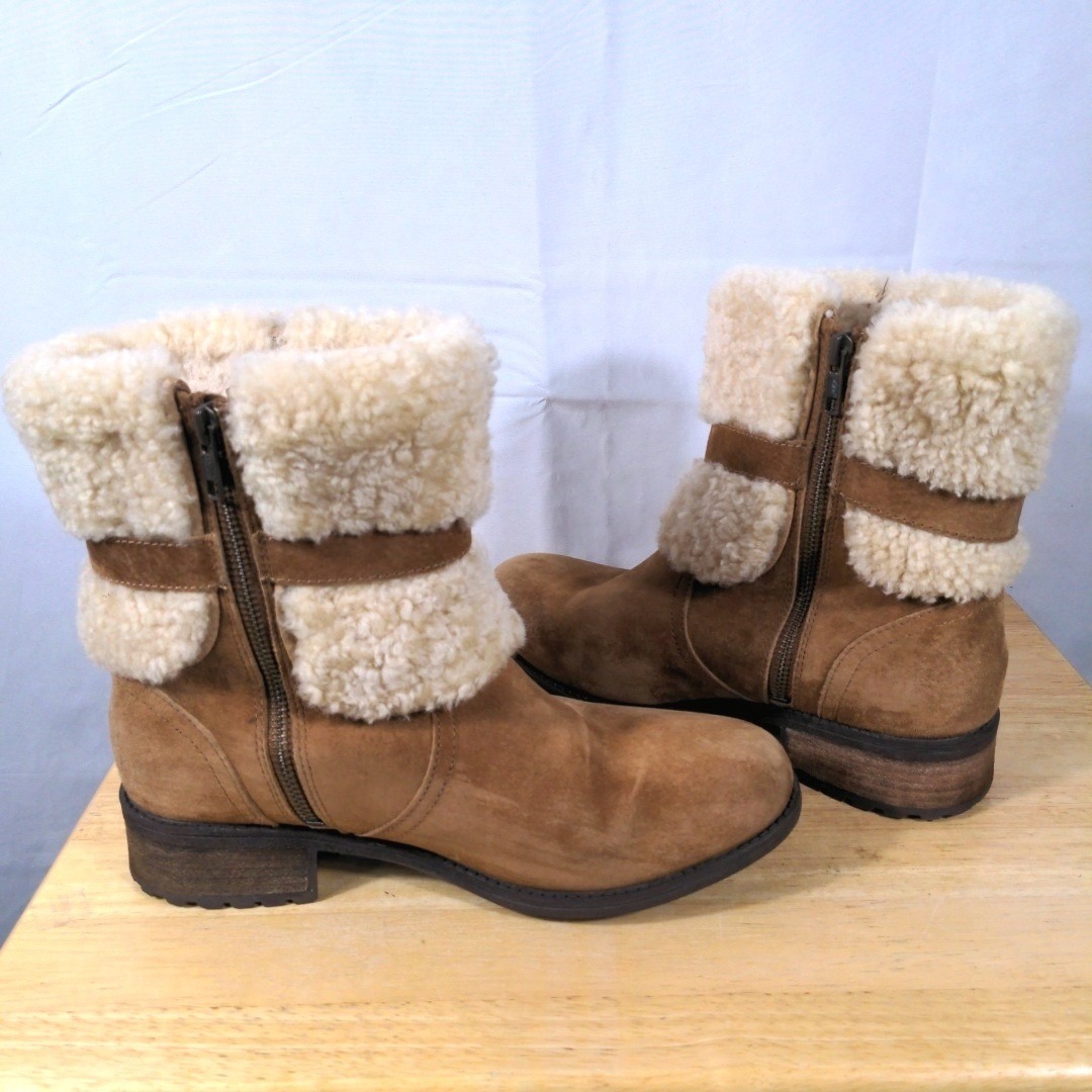 Ugg Blayre Ii Chestnut Suede Water Resistant Ankle Boots Women's 9 Heel Fashion